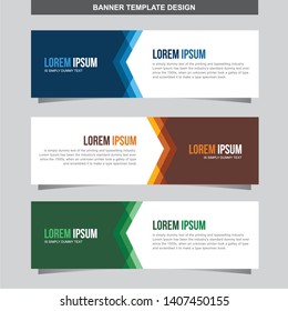 Banner Vector Template Background Modern Web Design Horizontal
