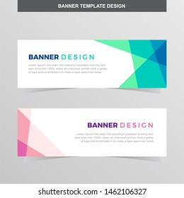 Banner Vector Template Background Modern Web Design Horizontal