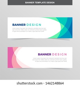 Banner Vector Template Background Modern Web Design Horizontal