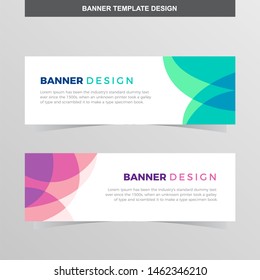 Banner Vector Template Background Modern Web Design Horizontal