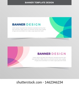 Banner Vector Template Background Modern Web Design Horizontal