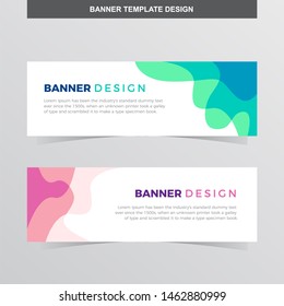 Banner Vector Template Background Modern Web Design Horizontal