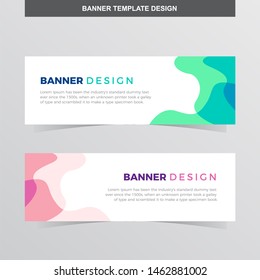 Banner Vector Template Background Modern Web Design Horizontal
