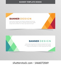 Banner Vector Template Background Modern Web Design Horizontal