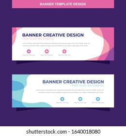 Banner Vector Template Background Modern Web Design Horizontal