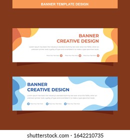 Banner Vector Template Background Modern Web Design Horizontal