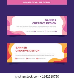 Banner Vector Template Background Modern Web Design Horizontal