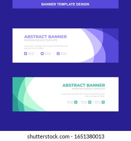 Diseño web moderno horizontal de plantilla vectorial de banner