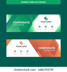Diseño web moderno horizontal de plantilla vectorial de banner