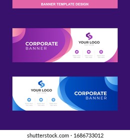 Banner Vector Template Background Modern Web Design Horizontal