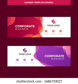 Banner Vector Template Background Modern Web Design Horizontal