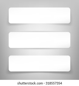 Banner vector template on grey background. Vector illustration for branding. Mock-up for your design.