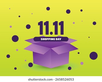 Banner Vektor Vorlage Einkaufstag helle Vektorbanner mit geöffnetem Geschenkbox Shopping Angebot