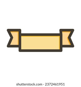 Banner Vector Thick Line Filled Colors Icon For Personal And Commercial Use.
