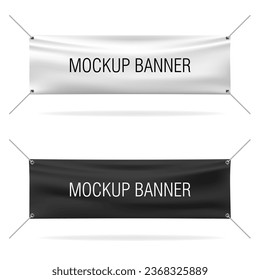 Banner Vinyl. Vector. Isolated. Mockup