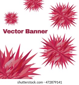 banner with the virus molecule