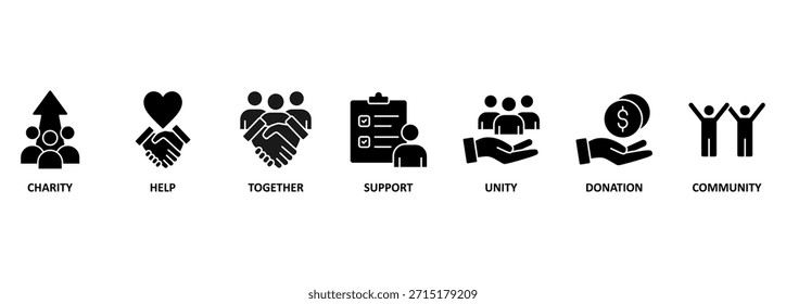 Conceito de Ilustração Vetorial do Auxiliar Voluntário do Banner