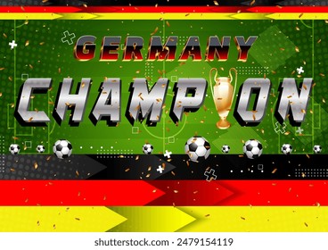 Banner wallpaper of european football champion. Germany flag.