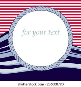 Banner with waves and place for your text. Vector
