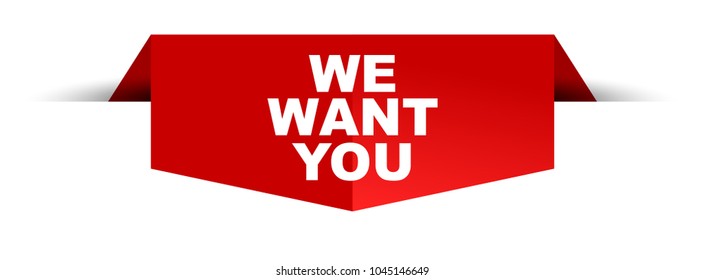 Banner We Want You Stock Vector Royalty Free 1045146649 Shutterstock 9435