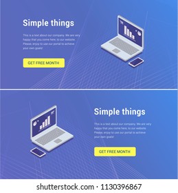 Banner Web Design Colorful template with Notebook. Perfect for Ad, invitation presentation web Header Page Cover Isolated Vector illustration