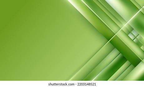 Banner web template abstract green diagonal stripes and lines weaves on green background space for your text. Vector illustration