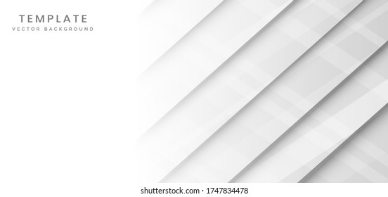 Banner web template abstract white diagonal shape with futuristic concept background. Vector illustration