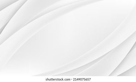 Banner web template abstract white curved overlapping layer design on clean background. Vector illustration
