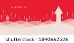 Banner web template design business growth with rising arrows background. Vector illustration
