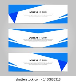 Banner web template design, modern geometric design