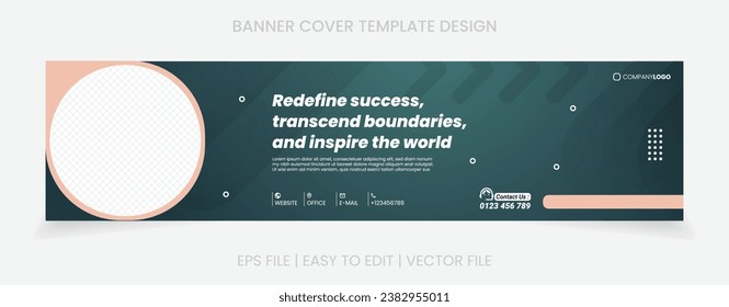 banner webs business abstract background social media cover template design.