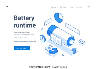 Banner of website helping with exploring battery runtime