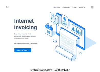 Banner of website offering help with internet invoicing information