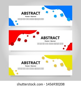 Banner website template. Abstract banner design collection. Vector Illustration eps10