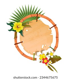 Banner for welcome to exotic countries, tropical paradises, beaches and sea resorts.