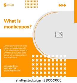 Banner What is monkeypox, vector illustration. Information sticker.