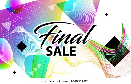 Banner white black friday Final Sale summer background black friday sale banner layout design