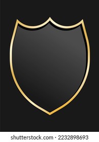 Banner , Fenster , Tür Gold glänzend leuchtendes Rechteck Rahmen mit goldenem Hintergrund. Goldene Luxuslinie