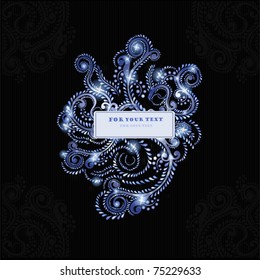 banner winter style black background