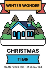 A banner for Winter wonderland christmas time