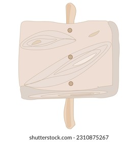 Banner wooden sign guides.Illustration for a tree. Wooden sign board.