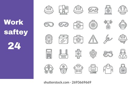 Anuncio Trabajo Concepto de icono de construcción de seguridad. Señal de seguridad laboral.