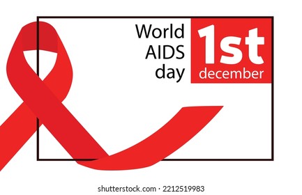 Banner for World AIDS day, first Decembers. Vector illustration.