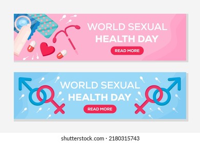 Banner World Sexual Health Day Illustration Set