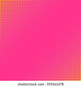 banner with yellow squares in the corners. abstract poster. pink background. vector illustration.