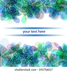 banner for your text with gentle flowers