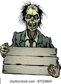 banner with zombie