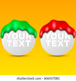 Banner.Drains mucus.3d style.Red and green colors