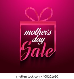 Banner,flyer or poster of Mother's Day,sale shopping bag background.