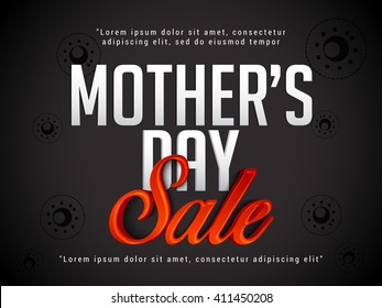 Banner,flyer or poster of Mother's Day,sale shopping offer background.